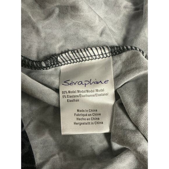 Seraphine Crossover Dress with Side Ruche Grey Animal Print Size 6 - Picture 7 of 7